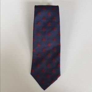 Brooks Brothers Navy Tie with Red Motif